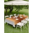 thumbnail image 4 of Outdoor Tablecloths with Umbrella Hole & Zipper, Dark Burnt Orange Grey Ombre Rectangle Tablecloth 60x120 Inch, Farmhouse Gradient Minimalist Waterproof Table Cloth, Patio/Pool/Picnic Table Covers, 4 of 8