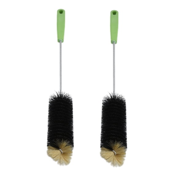 Vruelia Long Bottle Cleaning Brush 17" Extra Long Brush for Washing Narrow Neck Beer, Wine, Tea Coffee Cup, Water Bottles,Decanter, Narrow Neck Brewing Bottles, Flexible Bendable Brushes(2 Pack)