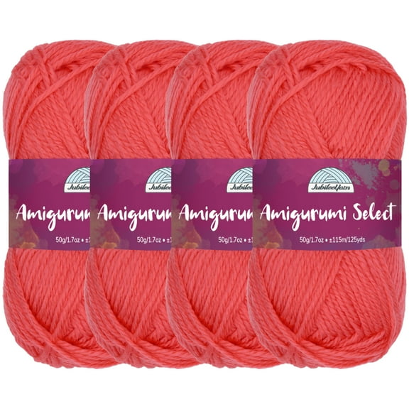 JubileeYarn Amigurumi Select Yarn - Baby Acrylic - Begonia - 4 Skeins