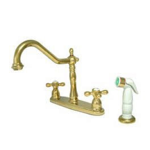 Elements Of Design Eb1792ax New Orleans Double Handle Kitchen Faucet - Brass