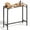 Yellow Teak-40", variant on Arlopu Outdoor Bar Table, 40" Patio Counter Height Pub Table, Adjustable Foot & Waterproof Metal Frame, Rectangle Dining Table for Balcony Poolside Kitchen