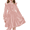 Pink, variant on Arshiner Toddler Girls Long Sleeve Velvet Dress Ruffled Crew Neck Midi A-Line Fall Vintage Dress with Pockets