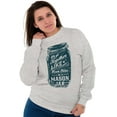 thumbnail image 5 of Together Like Moonshine and Mason Jar Women Crewneck Sweatshirt Brisco Brands L, 5 of 6