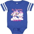 thumbnail image 3 of Inktastic My Grandma Loves Me Unicorn Girls Baby Bodysuit, 3 of 5