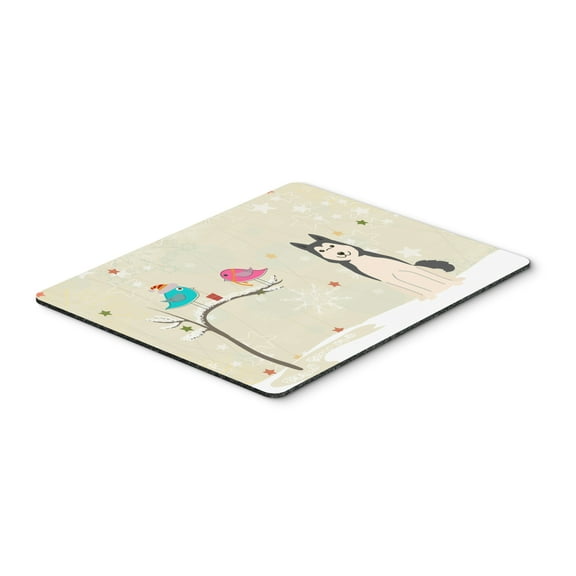 Christmas Presents between Friends West Siberian Laika Spitz Mouse Pad Hot Pad or Trivet