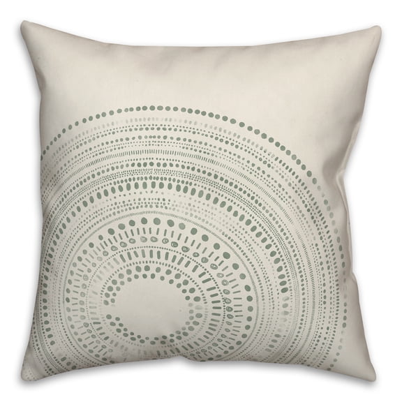 Creative Products White Circle Dot Pattern 18x18 Indoor / Outdoor Pillow