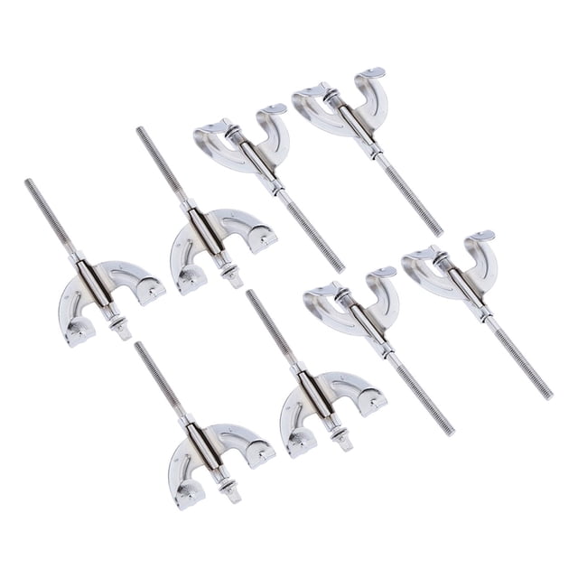 8 x De Tambor De Bajo Duradero + Varillas De Tensión Piezas De Reparación De Reemplazo De Cromo