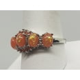 thumbnail image 5 of Size 10.5, Orange Fire Opal Topaz Silver Ring, 5 of 5