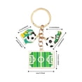 thumbnail image 3 of karymi Durable Metal Football Keychain Miniature Court Design Soccer Style Gift for Fans Players Collectible Souvenir for Keys Bags Backpacks Sports Enthusiast Room Decor, 3 of 5