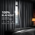 thumbnail image 3 of Half Price Drapes Signature Blue Grey Velvet Blackout Curtains For Bedroom(1 Panel), 50WX 108L, 3 of 11