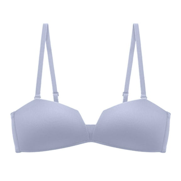 khonts,Women's Demi Cup Thin Pad Bras Supportive Push up Soft Bra Breathable Wireless Spaghetti Strap Bralettes Purple D