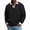 Black, variant on Men's Ribbed Long Sleeve Polo Shirts V-Neck Textured Solid Color Pullover Casual Corduroy Texture Sweatshirt