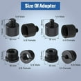 thumbnail image 2 of Lsupdaol 8 Pcs Mic Stand Adapter 5/8 Female to 3/8 Male, 3/8 Female to 5/8 Male, 5/8 to 1/4 and 1/4 to 5/8 Screw Mic Thread Adapter Set for Microphone(Black), 2 of 8