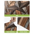 thumbnail image 4 of Country Star Brown Bar Stool Covers Set of 4, Western Texas Vintage Farmhouse Wooden Stretch Bar Chair Covers with Backs, Removable Pub Counter Height Chair Cover for Kitchen Dining Room Cafe, 4 of 7