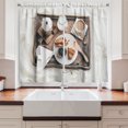 thumbnail image 2 of Ambesonne Breakfast Theme Kitchen Curtains, Romantic Tray Image, 55"x30", Warm Taupe Multicolor, 2 of 3