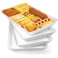 thumbnail image 1 of 4 pcs Serving Tray for Entertaining, Serving Platters for Snacks, Fruit, Cookies, Dessert, Reusable Plastic Trays for Serving Food and Pantry Organization in Kitchen & for Parties(4), 1 of 1