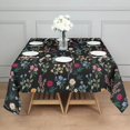 thumbnail image 3 of Pioneer Flower Floral Print Pattern Square Tablecloth,Waterproof Square Table Cover,Wipeable Spillproof Washable Table Cover for Home Kitchen Party Decor 60"x60"(152x152cm), 3 of 6