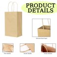 thumbnail image 3 of Small Brown Kraft Paper Bag 50Pcs 8.2*5.9*3.1inch Paper Gift Bag With Handles Bulk, Paper Shopping Bags, Party Bags, Gift Bags , Retail Bags, Lunch Bags, Birthday Wedding Favor Bags, 3 of 11