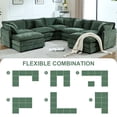 thumbnail image 2 of GNIXUU 113.4 " U-Shaped Cloud Couch ,Oversized Sectional Sofa with 2 Ottomans,Modern Chenille Deep Seat Modular 7-Seater Corner Couches for Living Room, Office,Green, 2 of 7