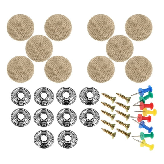 Raindrops Universal Car Roof Headliner Repair Kit with Snap Rivets Retainer for Interior Ceiling Cloth Fixing Grey 10Pcs
