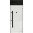 thumbnail image 3 of Front Exterior Prehung Steel Door / Deux 6072 Black Enamel / Top Exterior Window Sidelite / Entry Metal Modern Painted W36" x H80+16" Left hand Inswing, 3 of 5