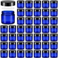 thumbnail image 1 of Frascos de vidrio Domensi de 60 ml con tapas, tamaño de viaje, redondos, 48 unidades, 1 of 7