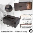 thumbnail image 1 of homeroots home decor 397651 Rustic Dark Burnt Mango Wood Rectangular Tissue Holder, 1 of 1