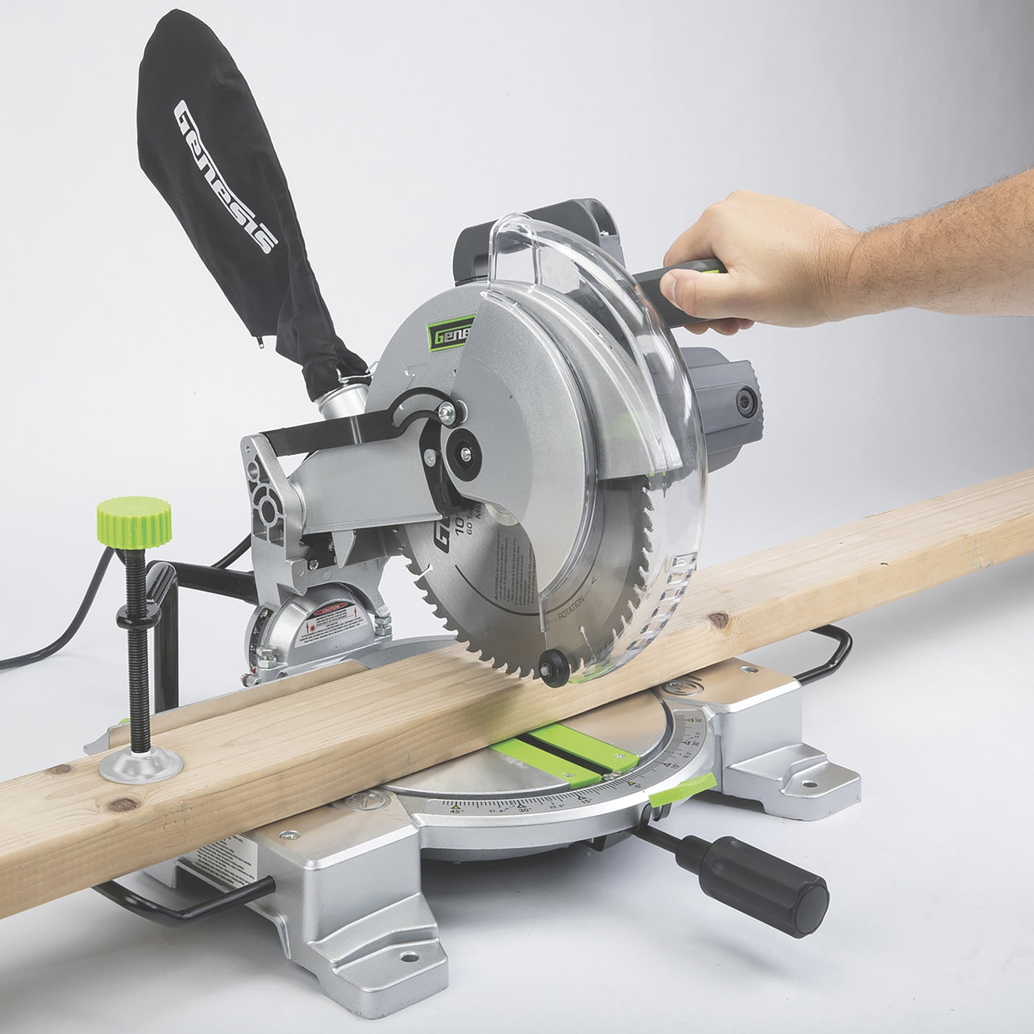 Genesis 15-Amp 10-In. Compound Miter Saw with Laser Guide and Blade, GMS1015LCPT