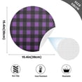 thumbnail image 2 of Ryvnso Purple Checkered Grid Pattern Round Plate Mats Dining Table Placemat Set of 4 for Holiday Decoration, 2 of 7