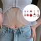 thumbnail image 4 of Juego de 5 anillos para el ombligo para mujer, con circonita cúbica decorativa geométrica, para la playa, 4 of 5