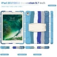 thumbnail image 3 of iPad 5th/6th Generation (9.7 inch, 2017/2018) Case,Dteck Shockproof Rubber 3-layer Protection Armor Hybrid Kickstand Protector Cover for iPad Air 2/iPad Pro 9.7" ,Blue/Colorful, 3 of 7