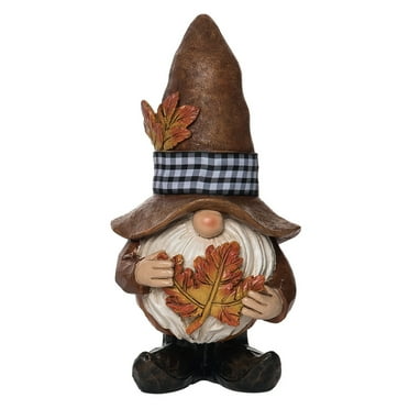 Transpac Resin 9 in. Multicolored Harvest Farmer Gnome Figurine