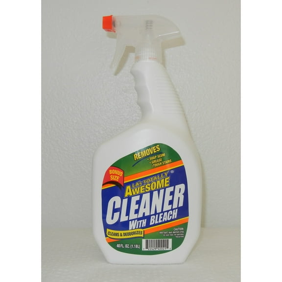 LA's Totally Awesome  Cleaner with Bleach   40 fl oz. Cleans  Deodorizes Removes Soap Scum Grease Tough Stains