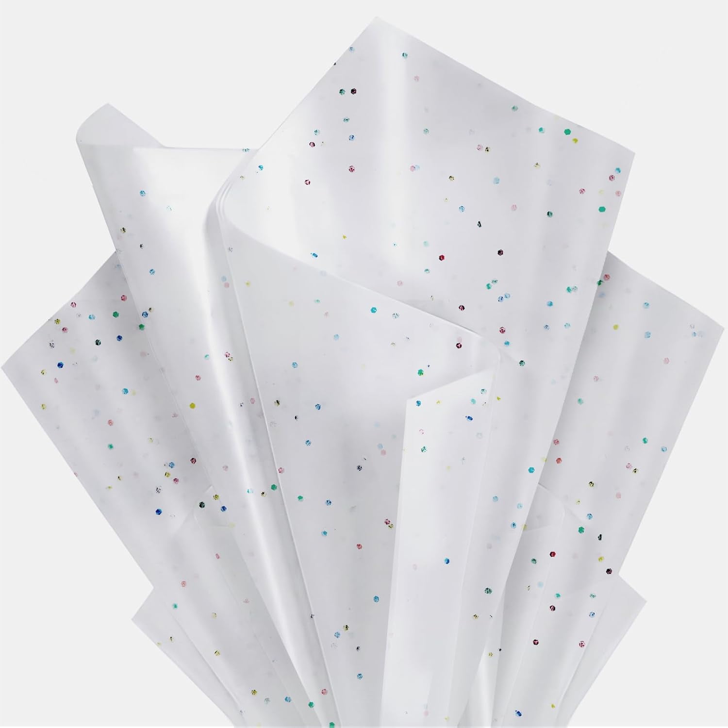 White Glitter Tissue Paper for Gift Bags 36 Sheets 14x20 Inch - Recyclable Wrapping Weddings Birthdays Party & Festival Decorations DIY Craft Supplies