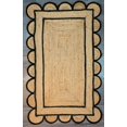 thumbnail image 4 of Shree Exports Hand Woven Farmhouse Jute Area Scalloped Rug Natural Base Black Trim Rug (Black, 3x5 Feet), 4 of 8