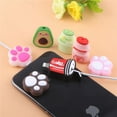 thumbnail image 3 of Drinks Silicone Cable Protector Cute Cat Paw Animal Cable Bite Protector Cartoon Cover For iphone12Pro Cable Organizer Winder F, 3 of 6