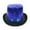 Blue, variant on Cowboy Sequin Tall Hat British Gentleman Jazz Magician Performance Rain Silk Bowler Blue One Size