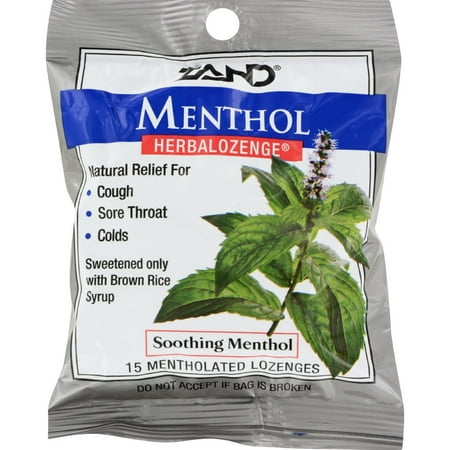 - Zand Herbal Lozenges, Menthol, 15 Ct