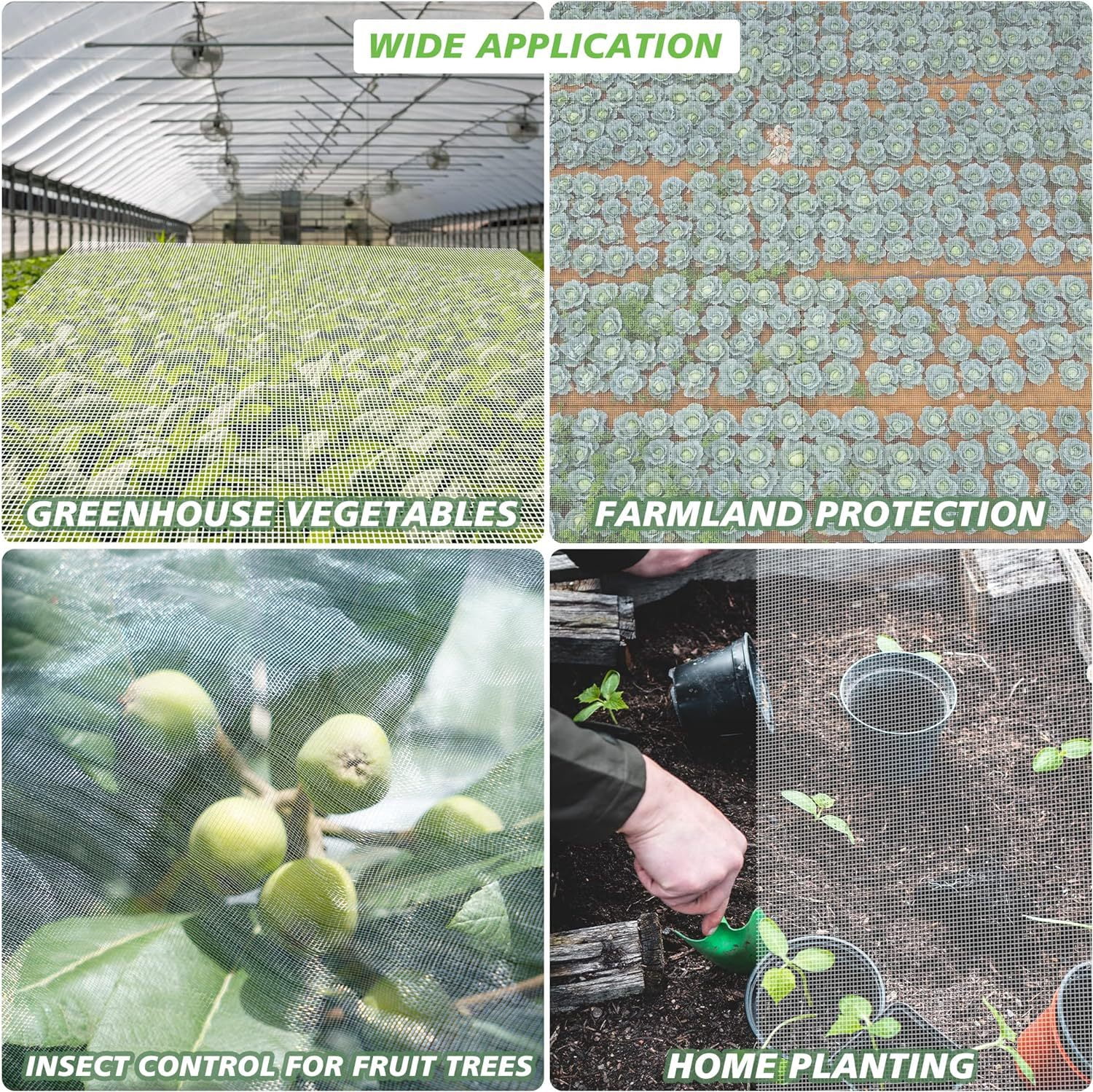 Garden Netting 9.8x49FT Fine Mesh, Barrier Bird Netting for Garden Protection, Garden Net for Protecting Plants Vegetables Flowers Fruits