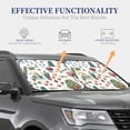 thumbnail image 4 of Xecao Frog and Forest Plants for Foldable Car Sun Shades (2-Pack) offer sun protection with an easy-fold design for convenient windshield shading., 4 of 7