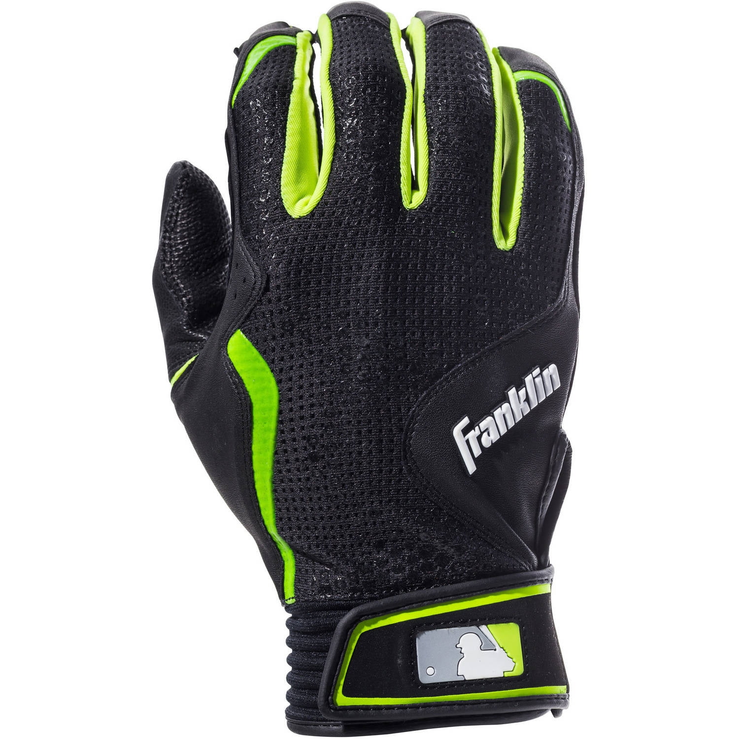 Franklin Sports Freeflex Series Black Leather Adult Batting Gloves by Franklin Sports