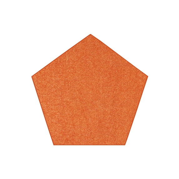 Home Queen Pet Friendly Area Rugs orange - 5' Pentagon