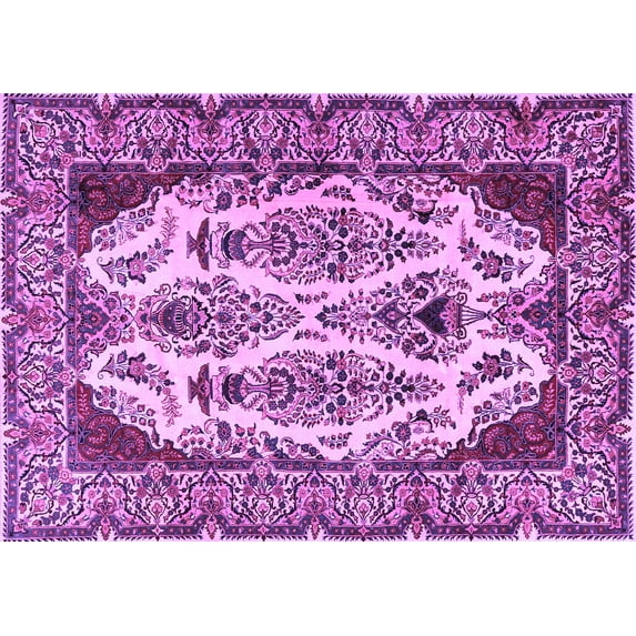 Ahgly Company Indoor Rectangle Persian Purple Traditional Area Rugs, 8' x 12'