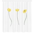 thumbnail image 2 of Ambesonne Minimal Shower Curtain, Watercolor Yellow Poppies, 69"Wx75"L, Pale Yellow Sage Green, 2 of 4