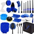 thumbnail image 6 of 27 32pcs Car Cleaning And Washing Kit with Powerful Handheld Vacuum Cleaner, Brush Set, Windscreen Tool, Gel, Duster, Towel, Tyre Brush, Complete Car Care Tools, Blue, 6 of 9