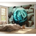 thumbnail image 6 of Tiptophomedecor Abstract Wallpaper Wall Mural - Blue Glow, 6 of 7