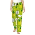 thumbnail image 2 of Lsque Green Apple Print Women's Pajama Pants, Lounge Pant - Comfortable Home Wear,Elastic Waistband, Stylish Design-Medium, 2 of 9