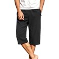 thumbnail image 7 of Yaoyar Cargo Shorts for Men Summer Work Hiking Pants Elastic Waist Knee Length Big and Tall Bermuda Shorts with Pockets, 7 of 7