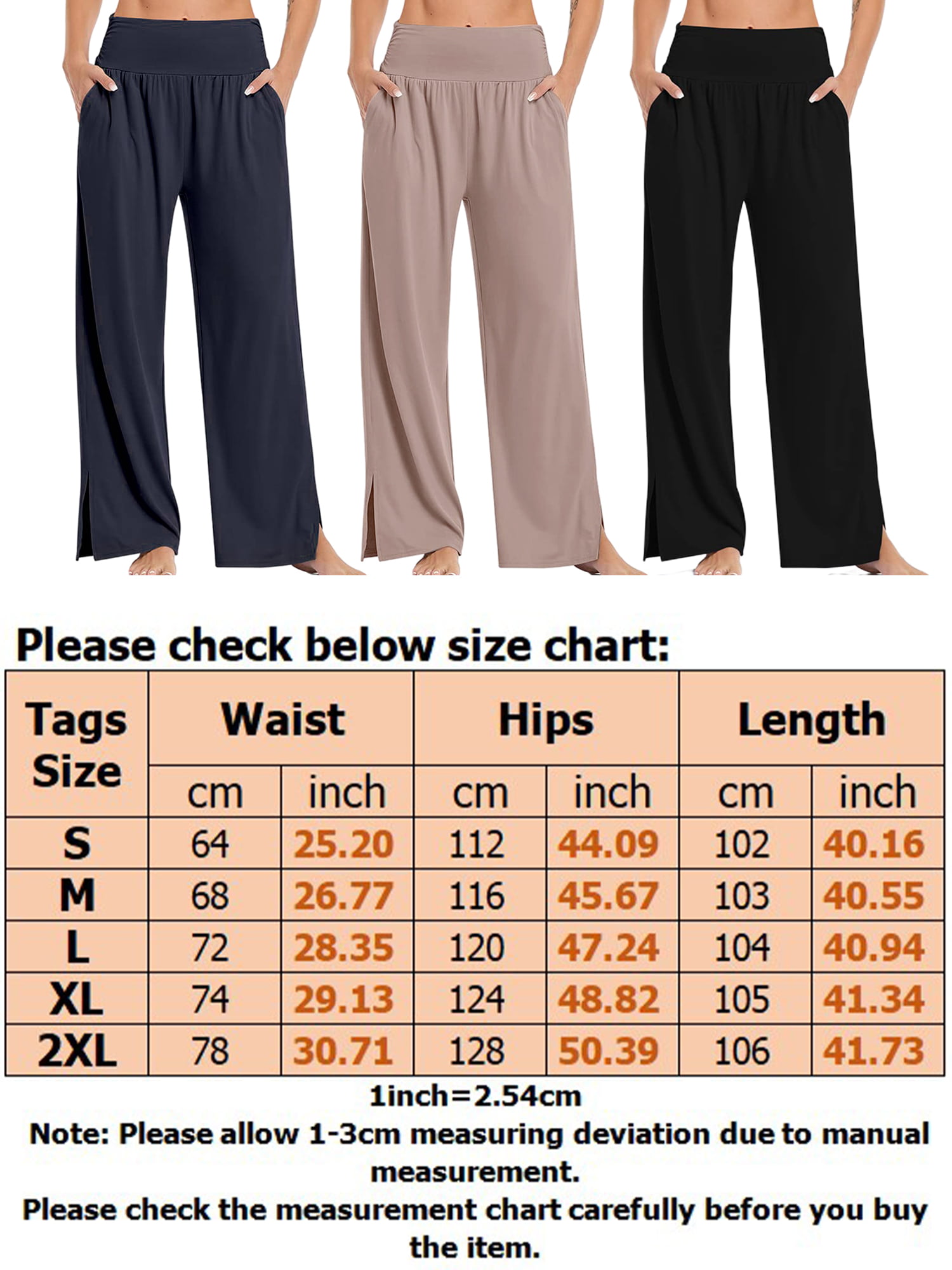 Cindysus Women Casual Wide Leg Yoga Pants Loose Comfy Long Girls With  Pockets Trousers And Splits Breaethable Spring Relaxed Fit Sports Legs  Bottoms 