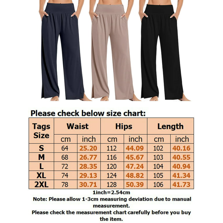 Cindysus Women Casual Wide Leg Yoga Pants Loose Comfy Long Girls With  Pockets Trousers And Splits Breaethable Spring Relaxed Fit Sports Legs  Bottoms 